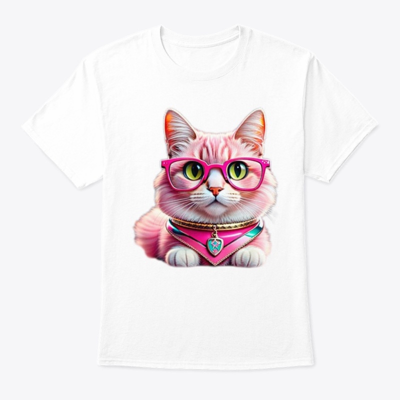 Glamour Paws: Pink Cat & Glasses