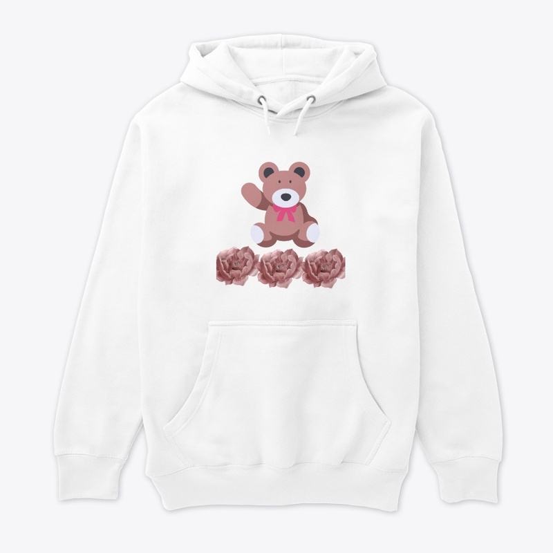 Teddy and 3 Roses
