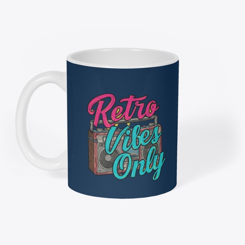 Retro Vibes Only Boombox Design