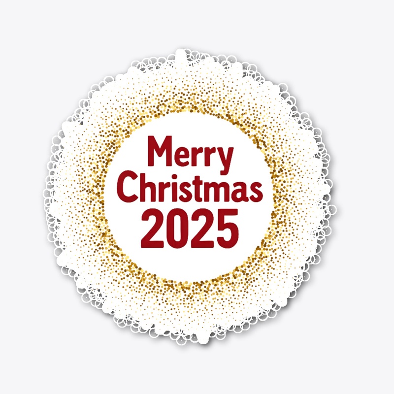 Golden Sparkle Merry Christmas 2025