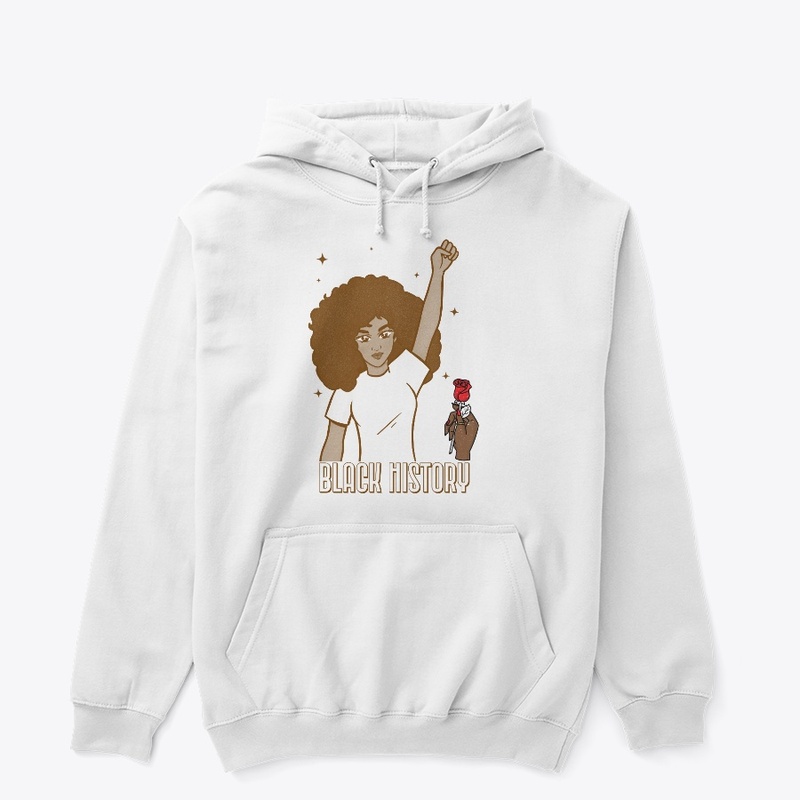 Black History. Girl With A Rose