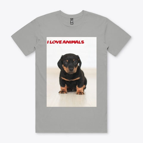 Shirts I Love The Animals Athletic Heather Camiseta Front