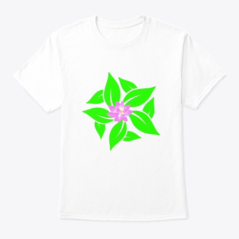 Lotus Flower between Green leaves 
