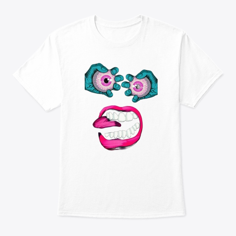 Funky Eyes & Lips Graphic T-Shirt