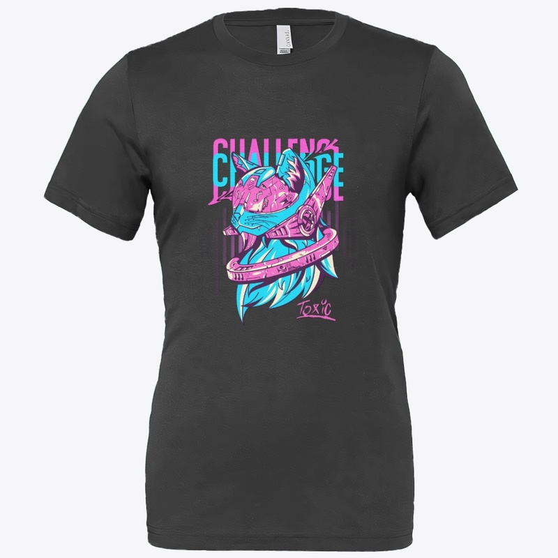 Cyber Cat Challenge Mode T-Shirt