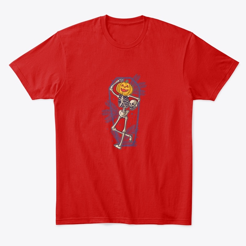 pumpkin skeleton dancing