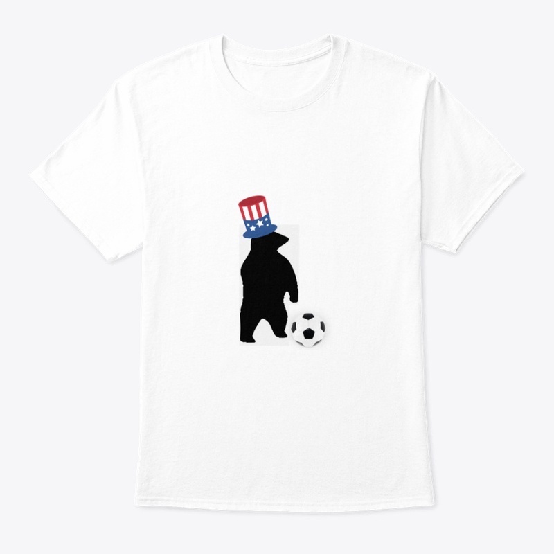  American flag football Tee w/ bear
