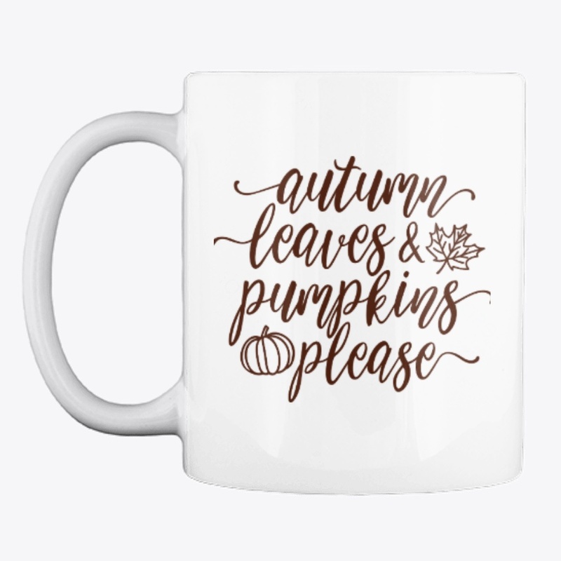 Autumn Leaves & Pumpkins Mug