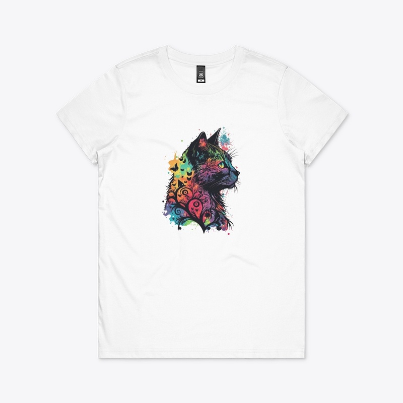 Abstract Colorful Cat