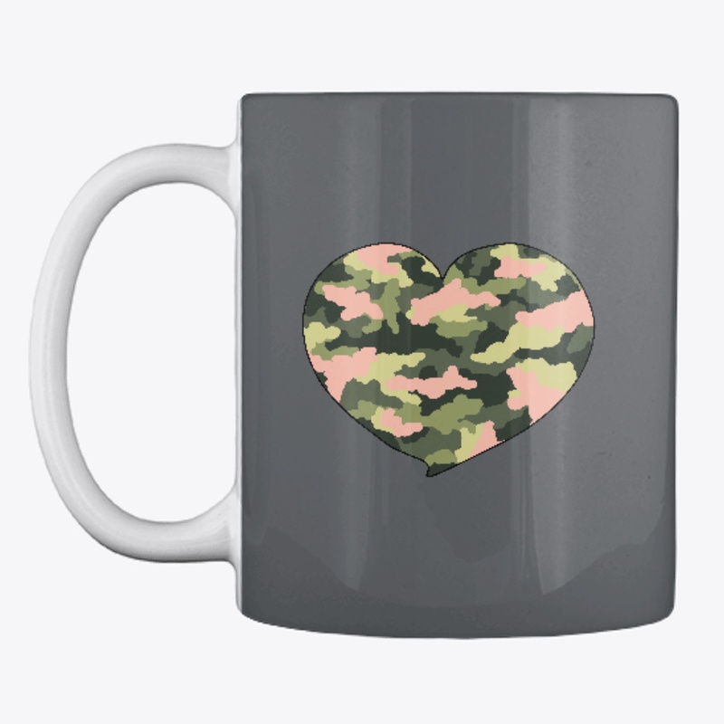 Pretty With Pink Camo Heart