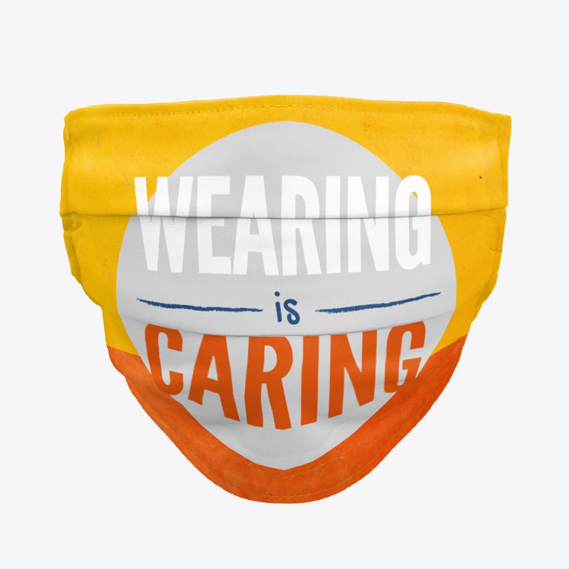Wearing is Caring Mask! (Orange/Yellow)