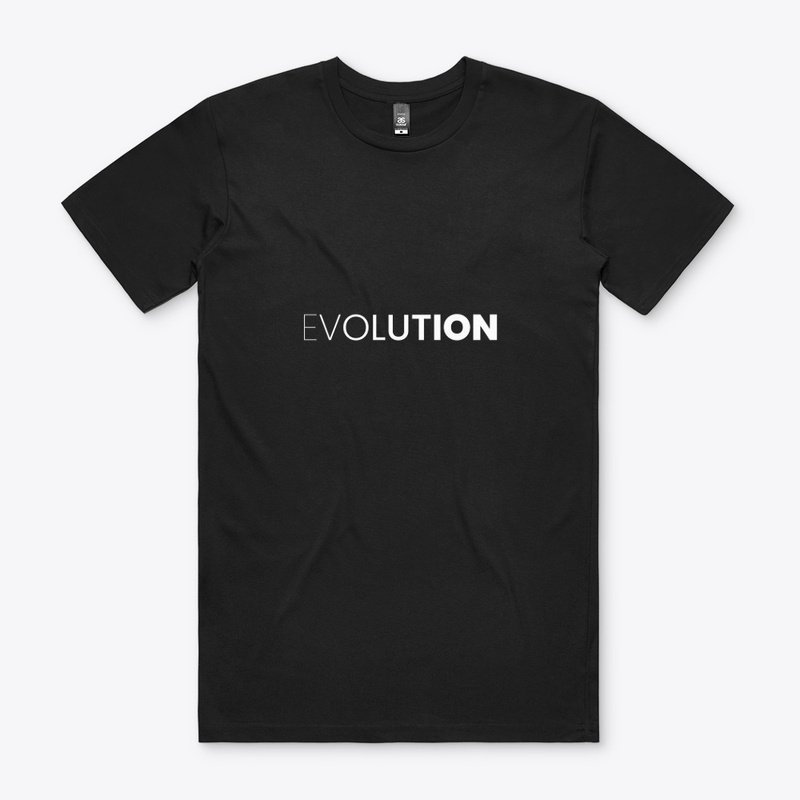 Black EVOLUTION Typographic T-Shirt