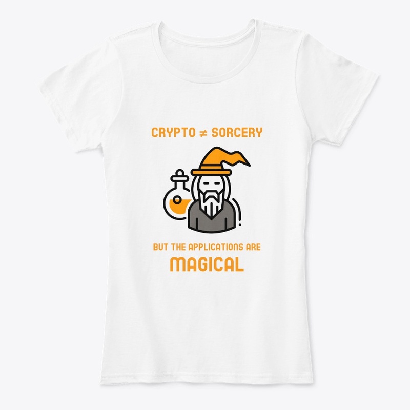 Crypto ≠ sorcery but magical (orange)