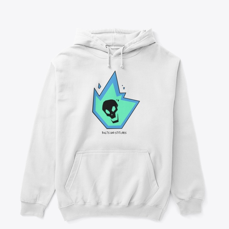 Flaming Skull White (BLUE)