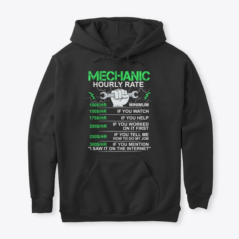 Funny Mechanic Gift, Hourly Rate