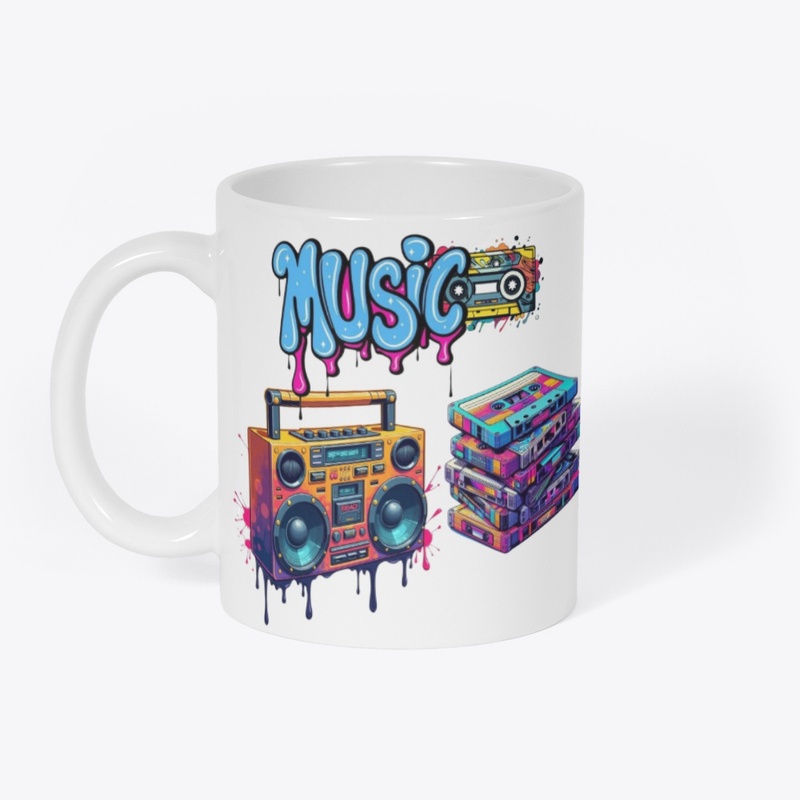 Retro Music Boombox Graphic Tee Unisex