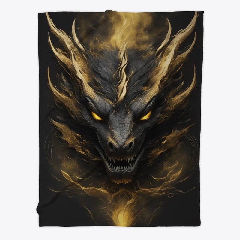Mythical Dragon Head Glowing Eyes