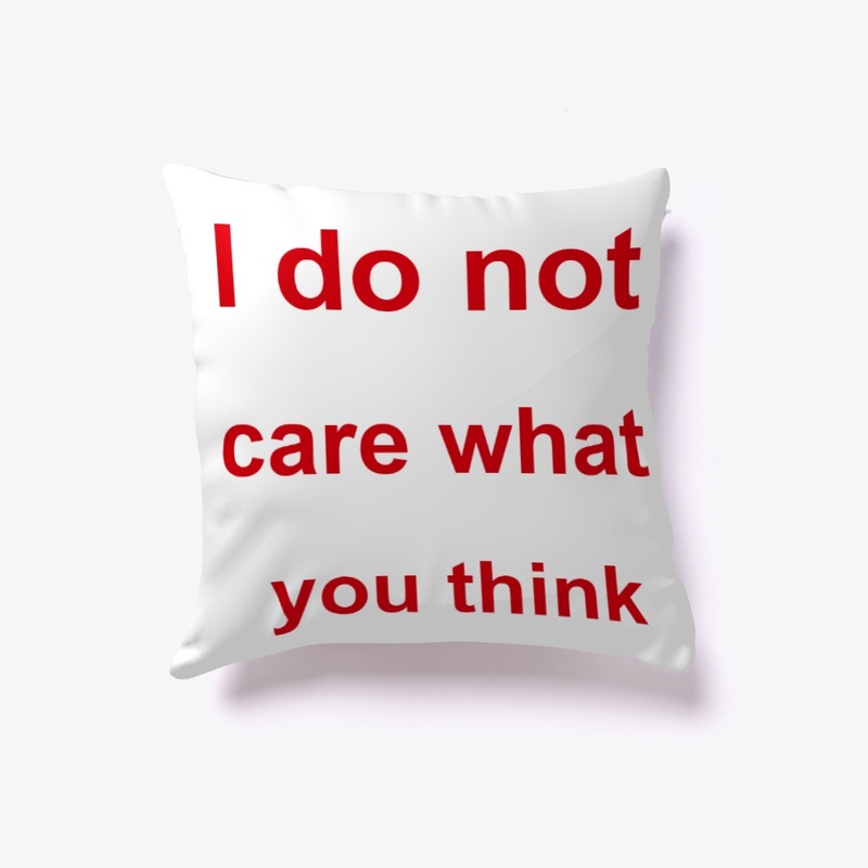 I do not care what you think 