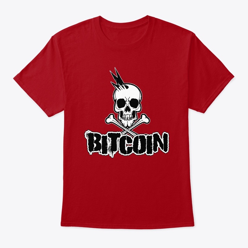 BITCOIN RANCID STYLE (BLACK SKULL PRINT)