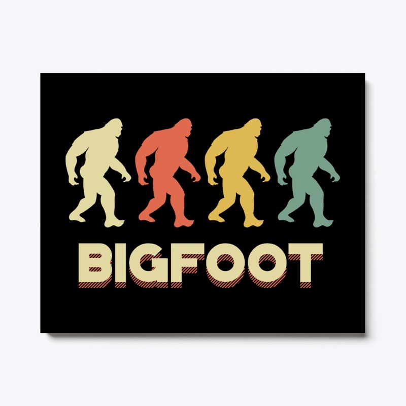 Retro Silhouette Vintage Bigfoot Lover