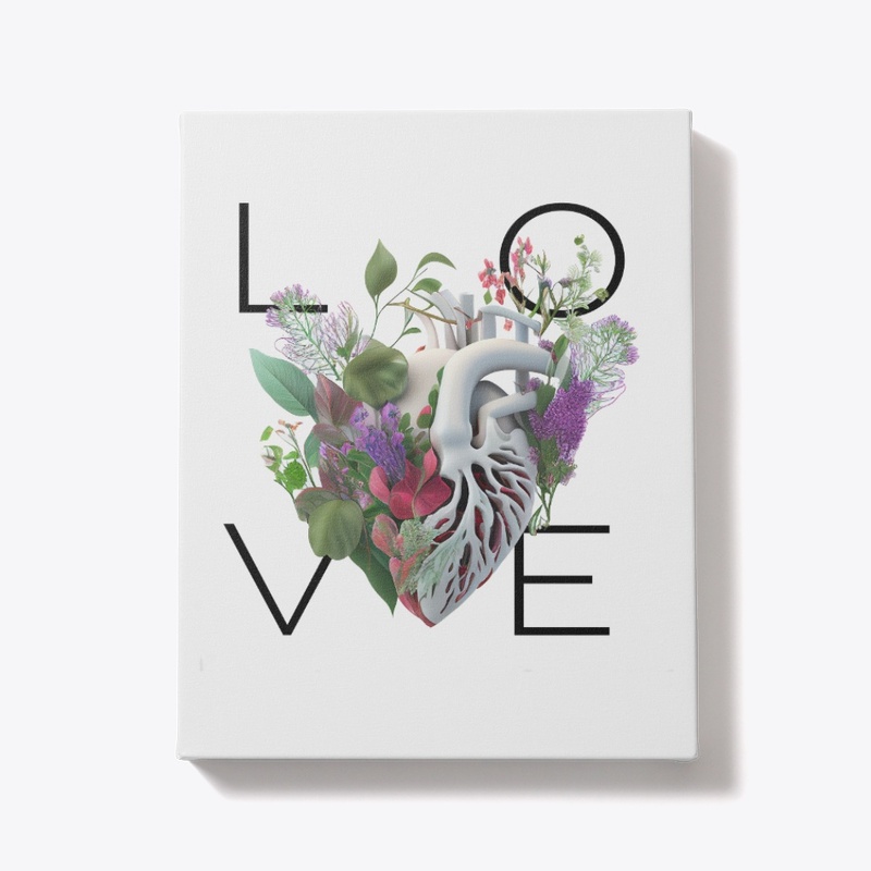 LOVE Blossom Floral Heart
