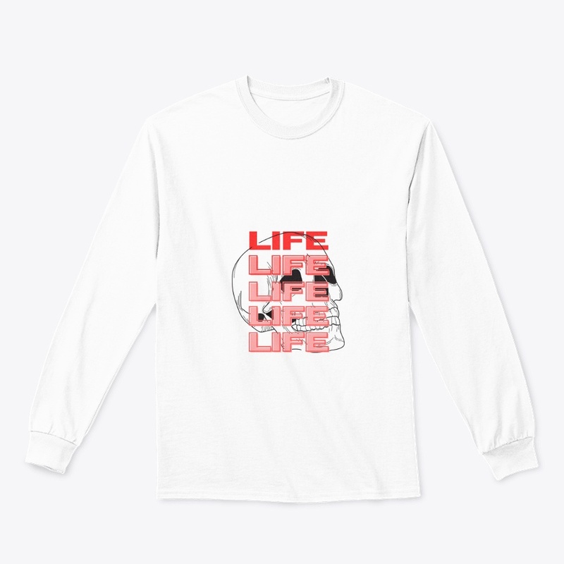 Life Skull Design-Red