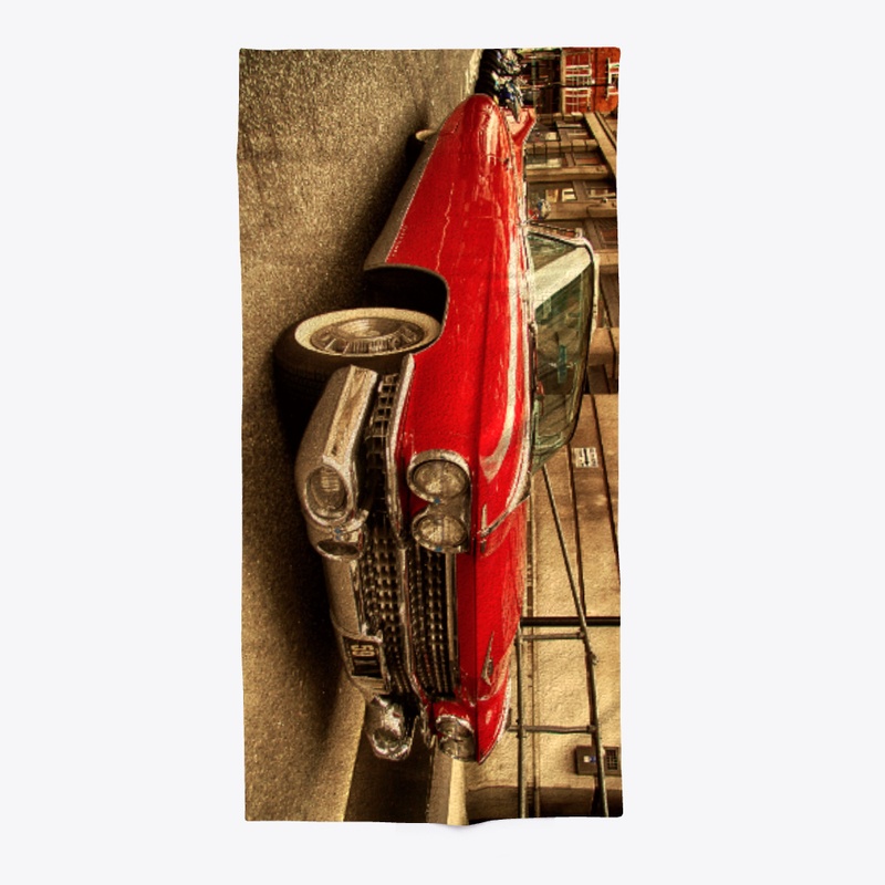 Red '59' Convertible  Beach Towel