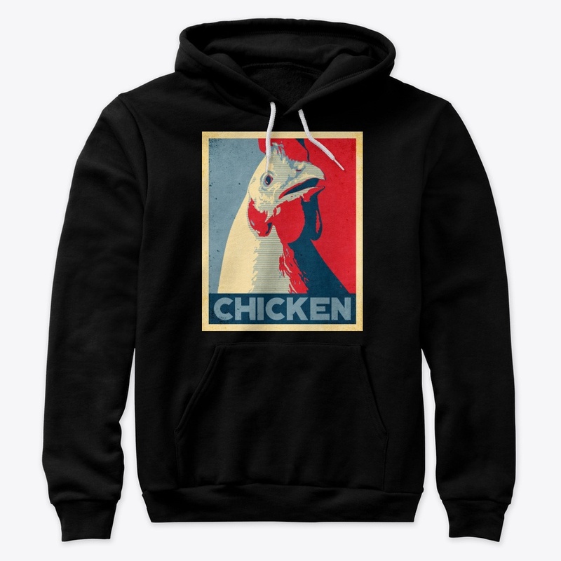 Cool Chicken Propaganda Poster Style
