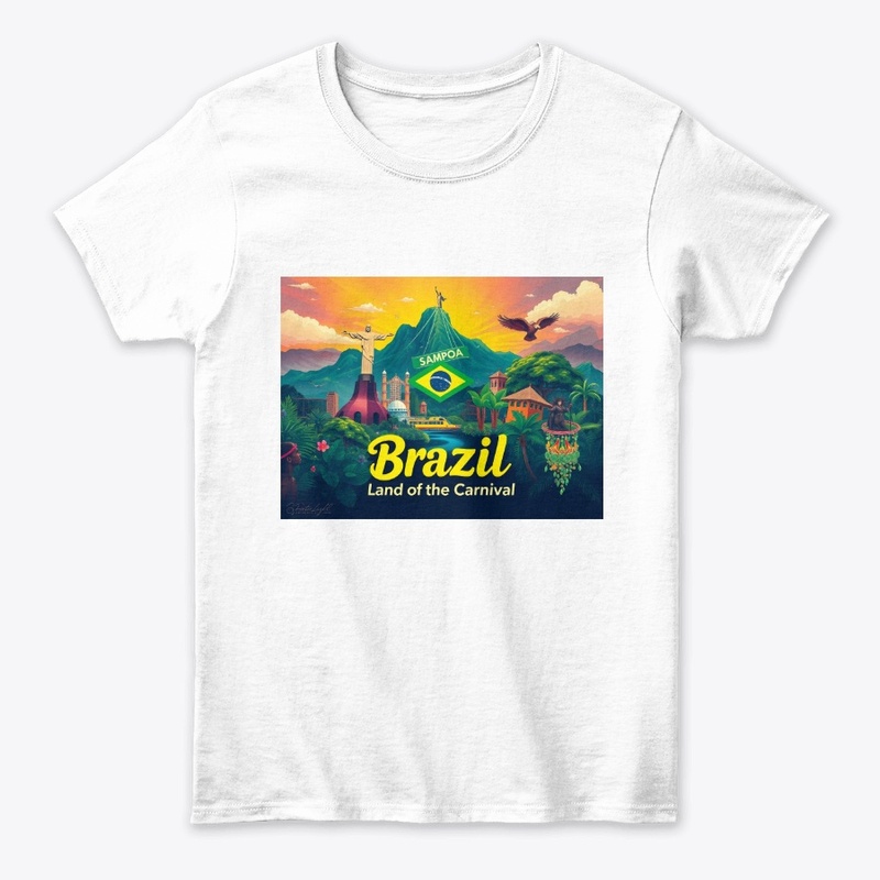 Brazil Vibrant Skyline Art