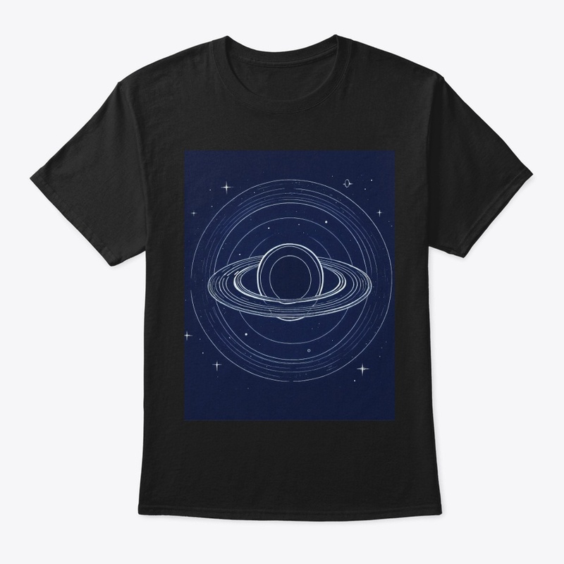 BLACK MENS CLASSIC SPACE SHIRTS 