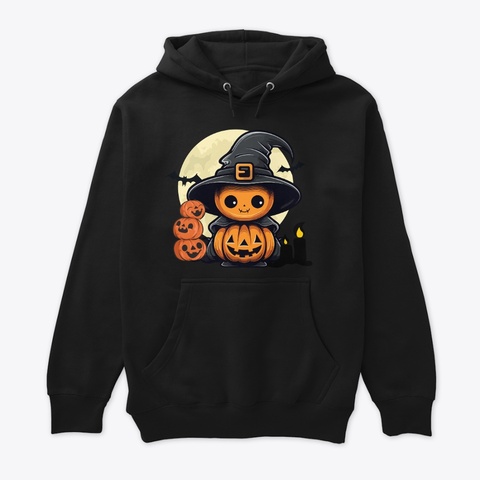 Pumpkin Halloween Black T-Shirt Front