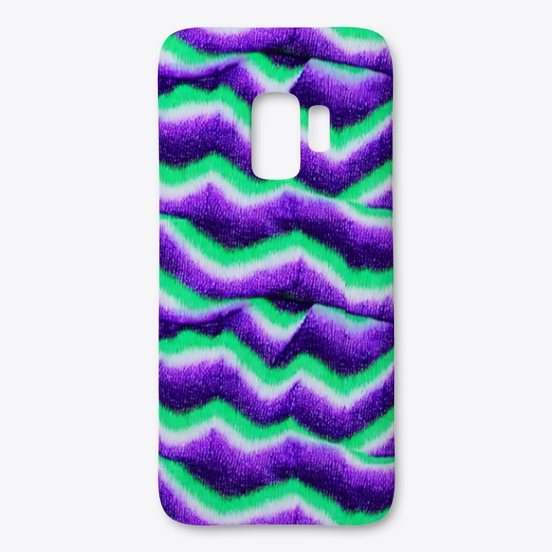 Green and Purple Zig Zag Design 