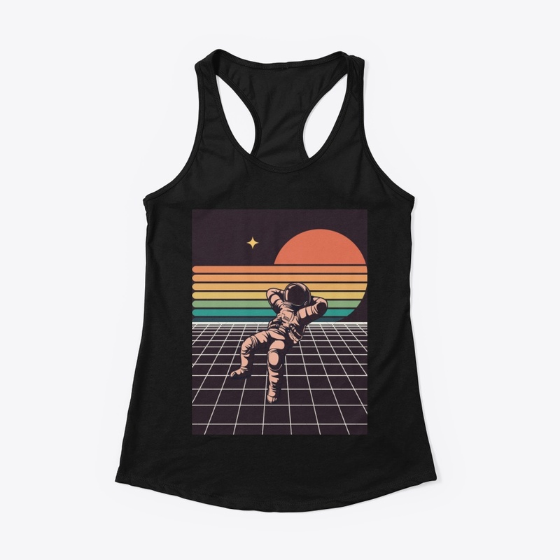  Retro Astronaut Colorful shirt