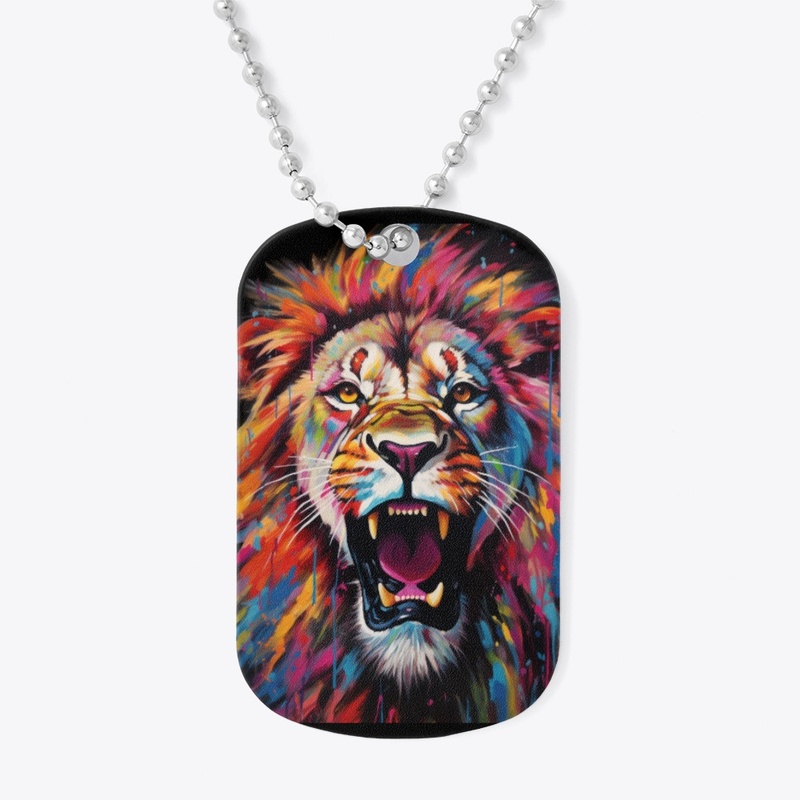 angry lion