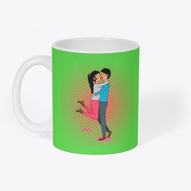  Love Couple in a Red Dotted Symphony