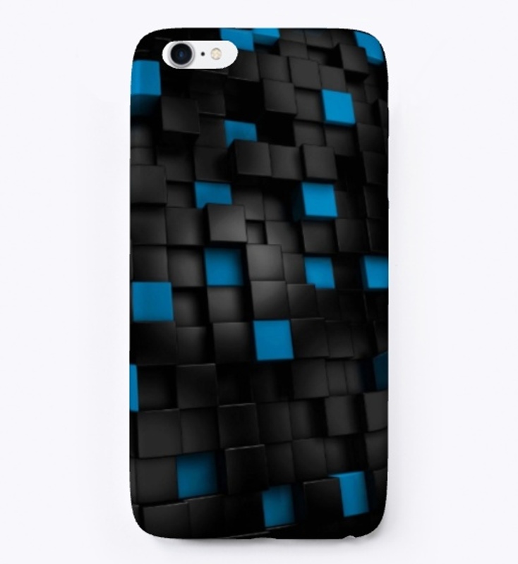Blue & Black Digital Blocks Apparel