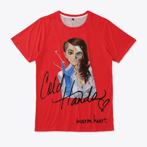 Cold Hands Boyfriend T Shirt  Red T-Shirt Front