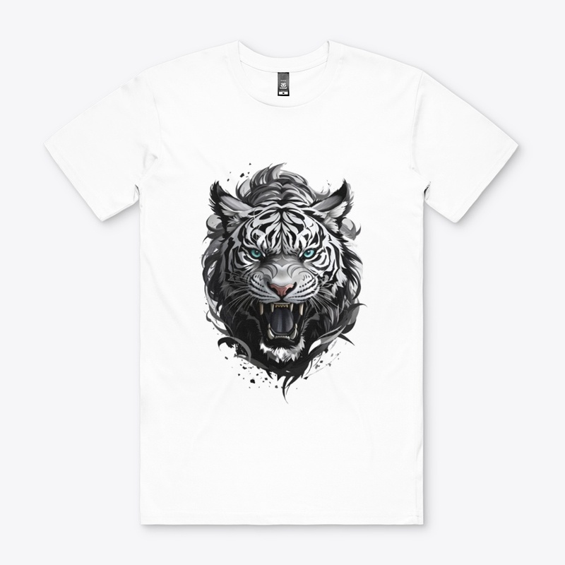 The roar of a black tiger's mouth