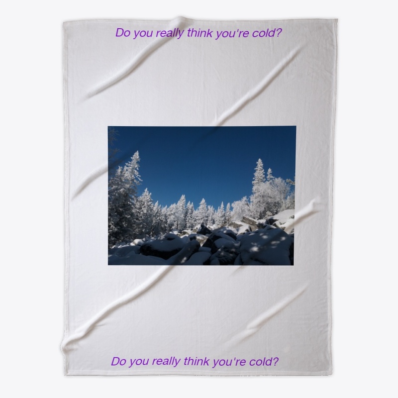 Beach towel Beautiful winter landscape.
