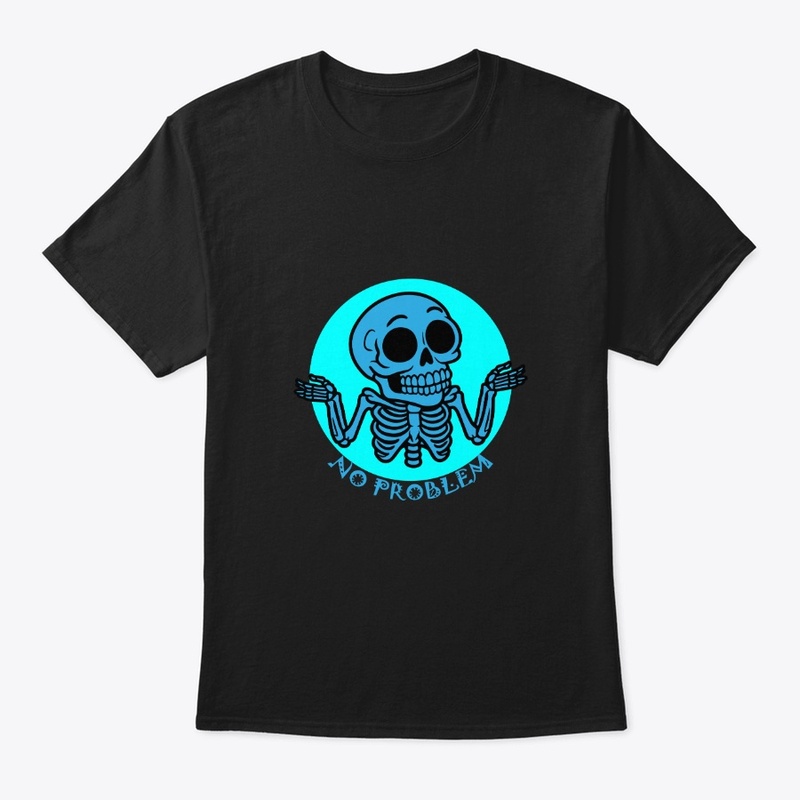 Neon Skeleton Circle No Problem