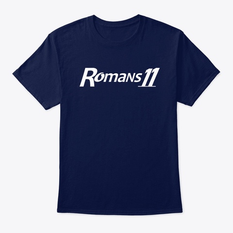Romans 11 Navy T-Shirt Front