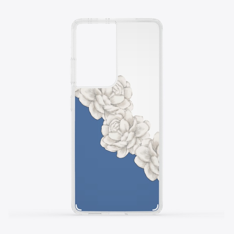 Blue and white together