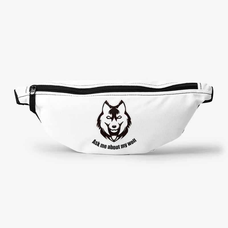 Ask Me About My Wolf  T Shirt CoolDesign