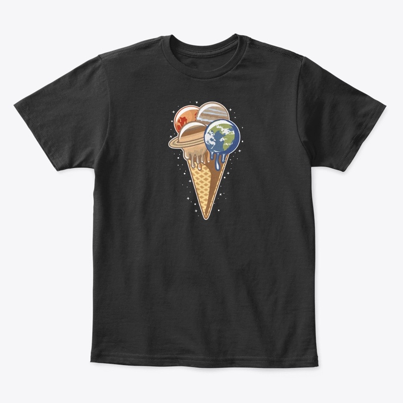 Planet Ice Cream Creative Art Design