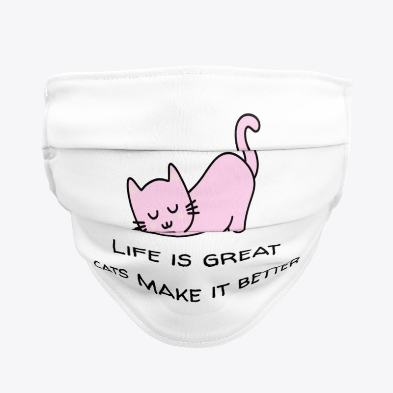 cats make life better- pink kitten