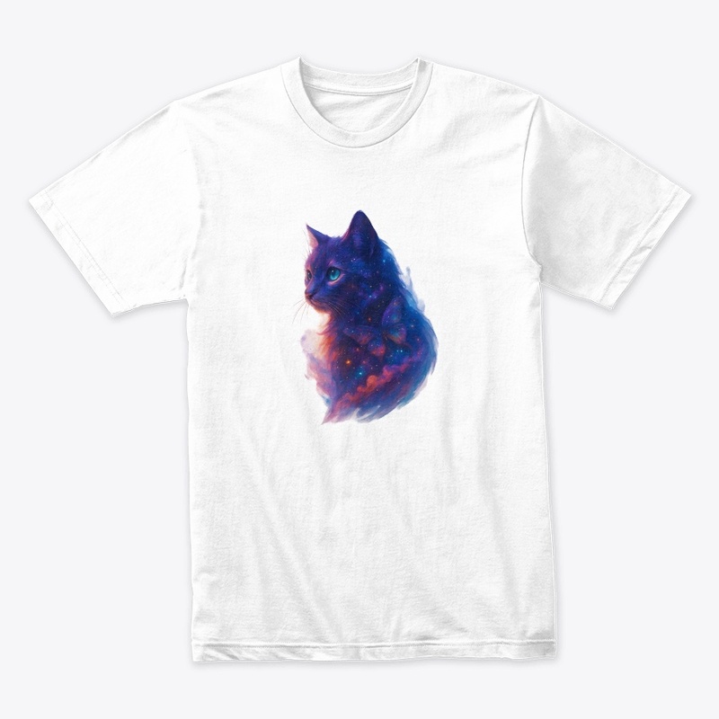 Galaxy Cat Space Art T-Shirt