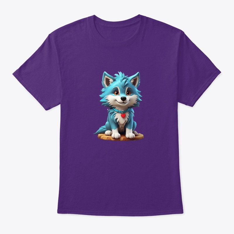 minimal cute cartoon friendly WOLF