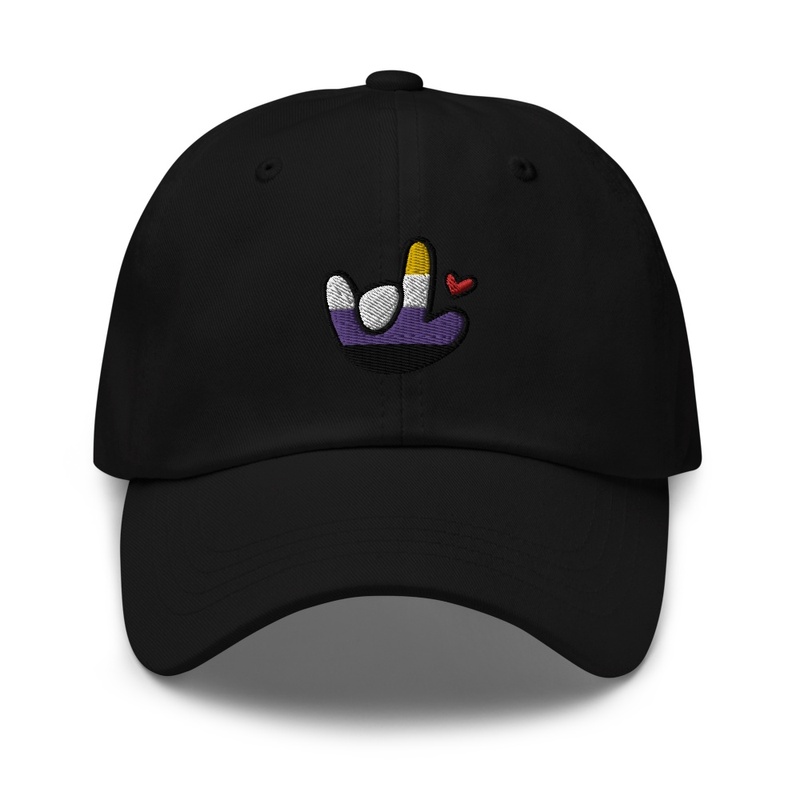 ASL iLY Non-Binary Dad Hat
