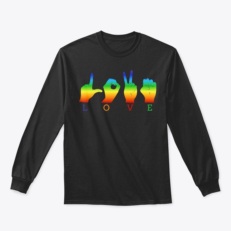 Rainbow LOVE LS Tee (multiple colors)