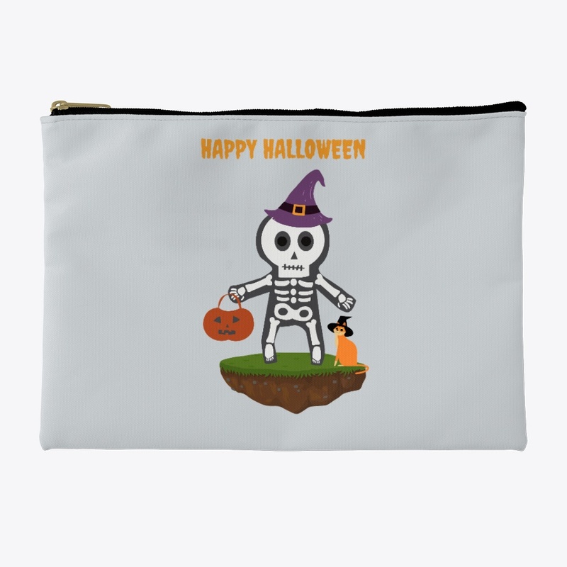 Happy Halloween Friendly Skeleton Design